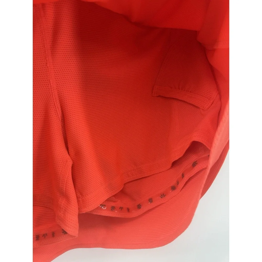 Athleta Women's Tennis Golf Neon Orange‎ Active Skort Skirt Pockets Size Medium - Picture 2 of 9